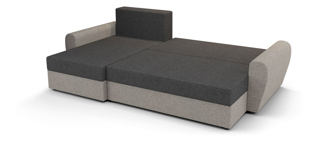 Rohová sedací souprava Daven L (šedá + bílá) (L)