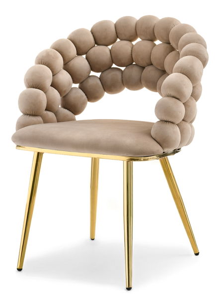 Židle Lulish (béžová + zlatá)