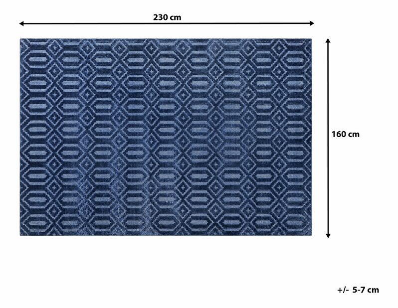 Koberec 230 cm Adente (námořnická modrá)