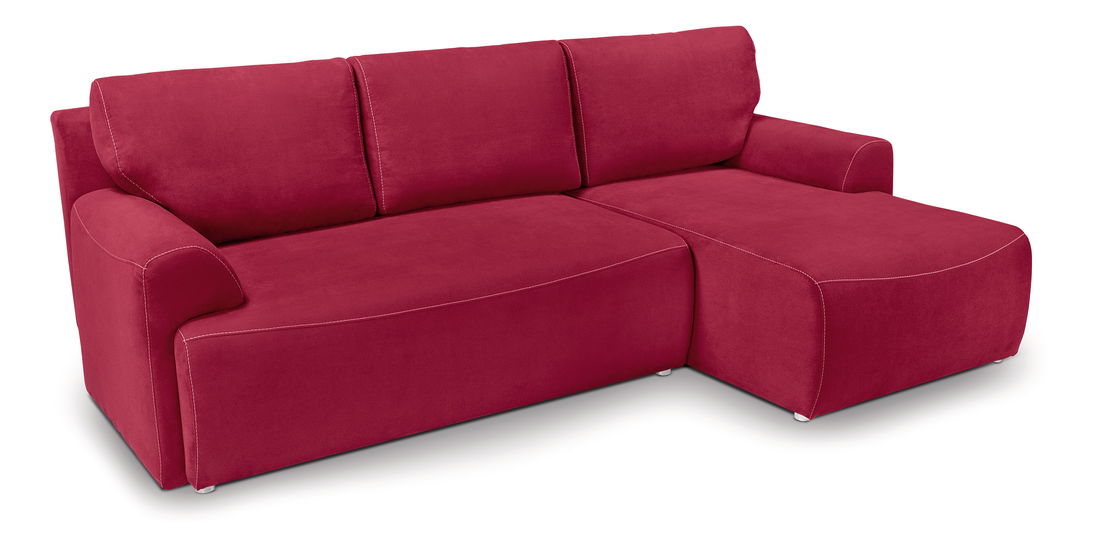 Rohová sedací souprava BRW City Lux 3DL URC (červená) (P)