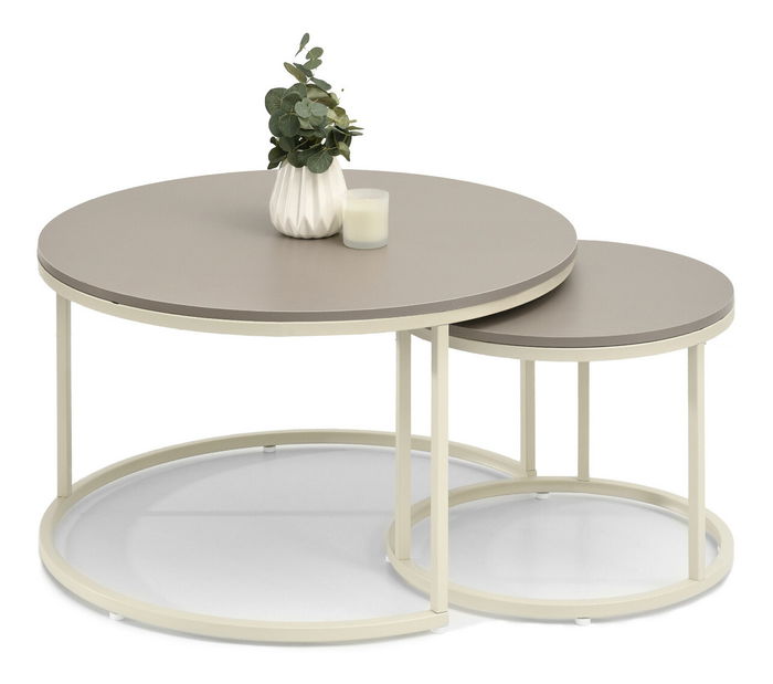 Konferenční stolek Krael (béžová + krémová)