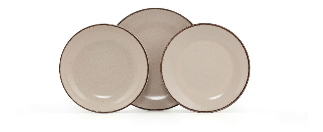 Jídelní sada (18 ks.) Celeste (skořicová)