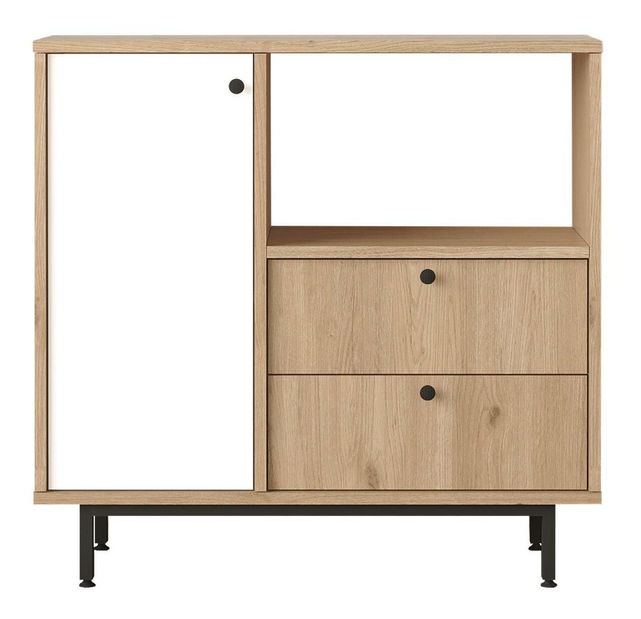 Komoda Rebutia 1 (dub + bílá)