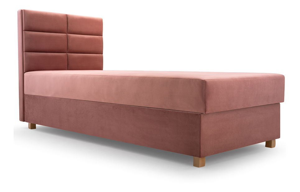 Jednolůžková postel 80 cm Picasso I (růžová) (s úl. prostorem a matrací)