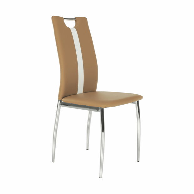 Jídelní židle Scotby (béžová + bílá)