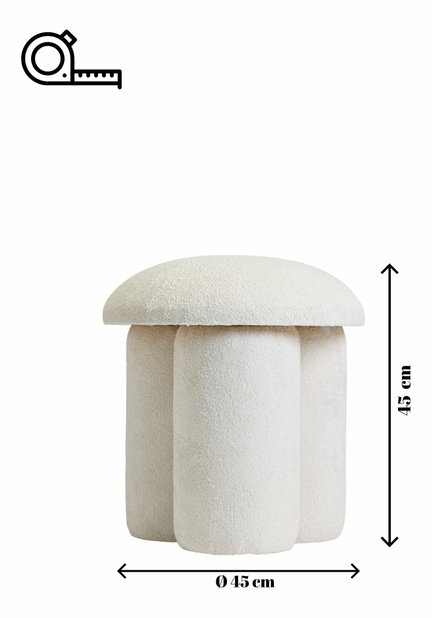  Taburetka Mushie (bílá)