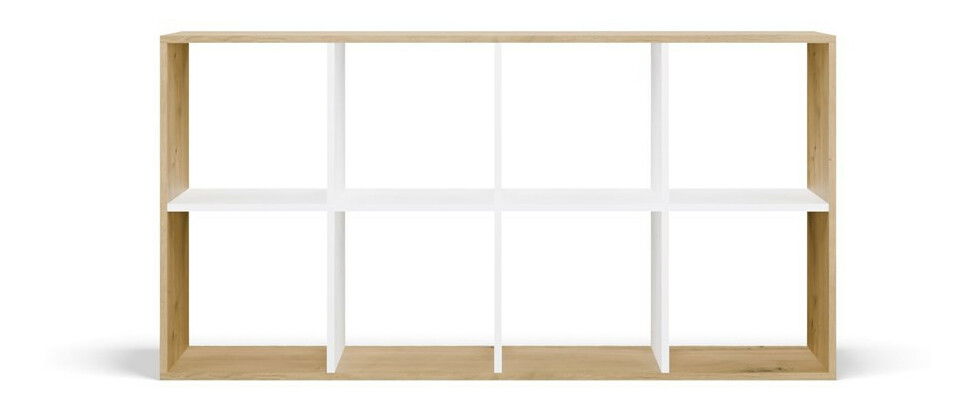 Regál Metros 4 (dub artisan + bílá)