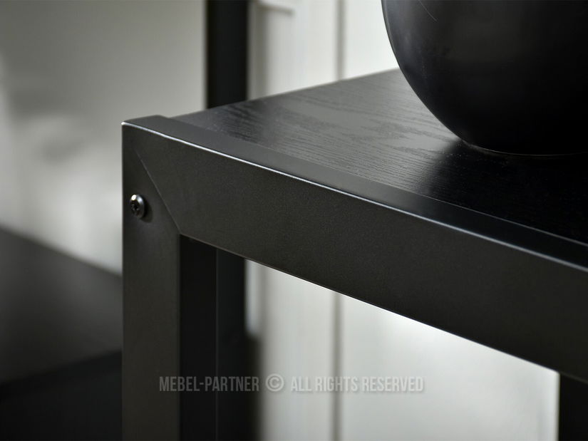 Konzolový stolek Ines (černé dřevo + černá)