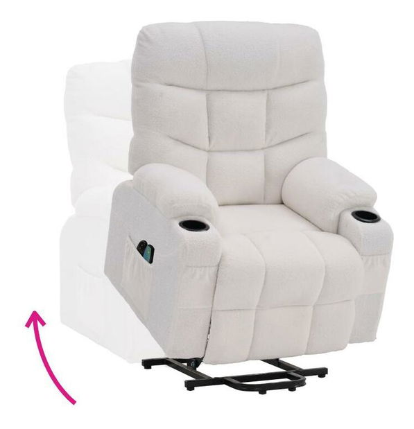 Masážní křeslo Hipocresias (bílá)