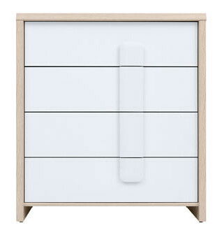 Komoda BRW Colorado KOM4S/80 (dub světlý belluno + bílá + bílá matná)