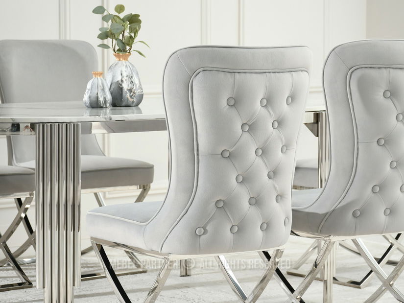 Židle Noah (šedá + chromová)