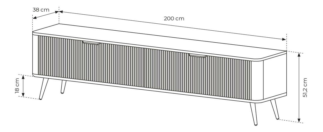 TV Stolek/Skříňka Lethe I (béžová)