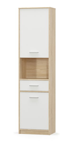 Regál Terrell (dub sonoma + bílá)