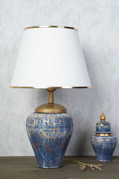 Stolní lampa Rialessta 5 (bílá + modrá)