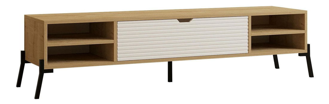 TV stolek/skříňka Motosu (dub safírový + bílá)