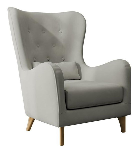 Křeslo Calimero I (šedá + buk)