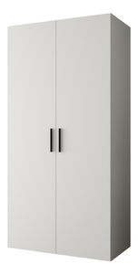 Šatní skříň 100 cm Borry 1 (bílá + černá)