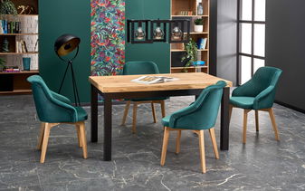 Jídelní stůl Tango (dub craft + černá)