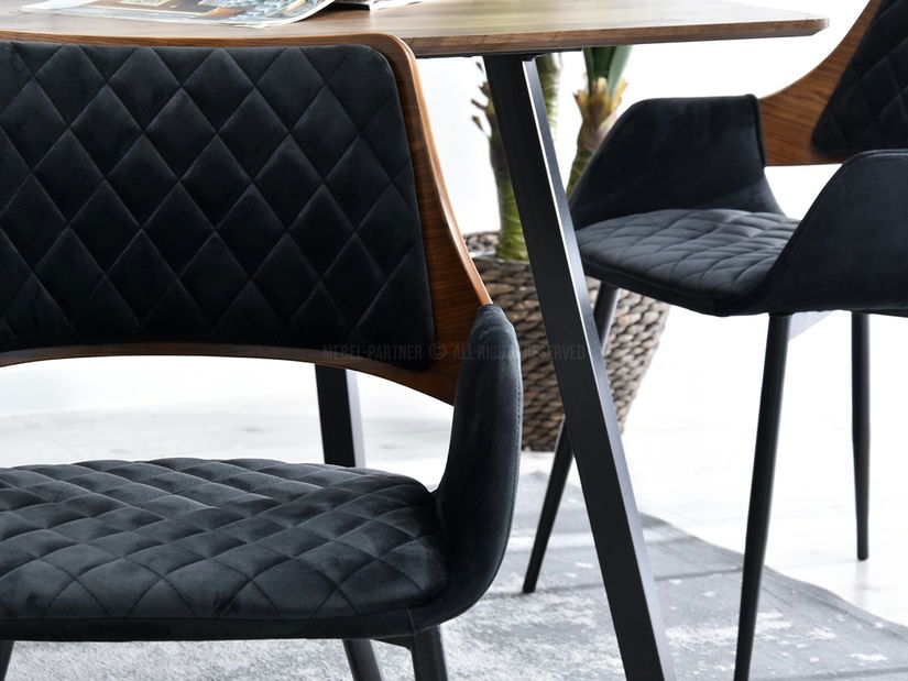 Židle Morgana (ořech tmavý + černá)