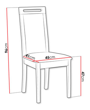 Set 2ks čalouněných jídelních židlí Heven VI (ořech + tmavě šedá) *výprodej