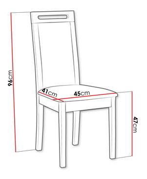 Set 2ks čalouněných jídelních židlí Heven VI (ořech + tmavě šedá) *výprodej