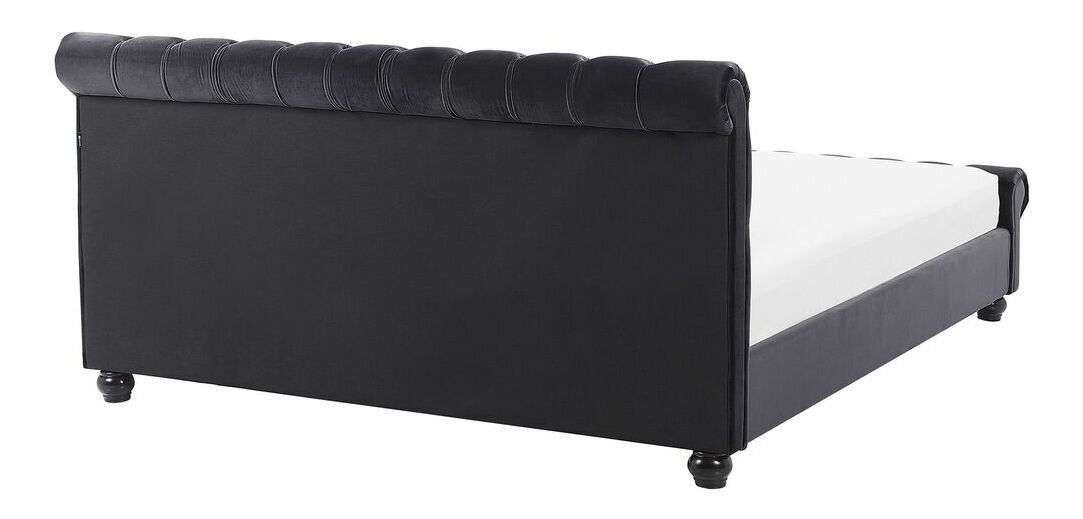 Manželská postel 180 cm ARCHON (s roštem) (černá)