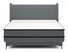 Manželská kontinentální postel 140 cm Dalmo 140 (s roštem) (s úl. prostorem) (šedočerná světlejší + černá)