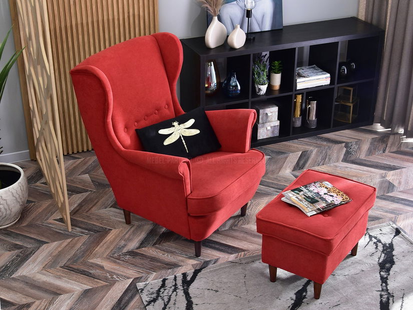 Křeslo ušák Margis (černá)