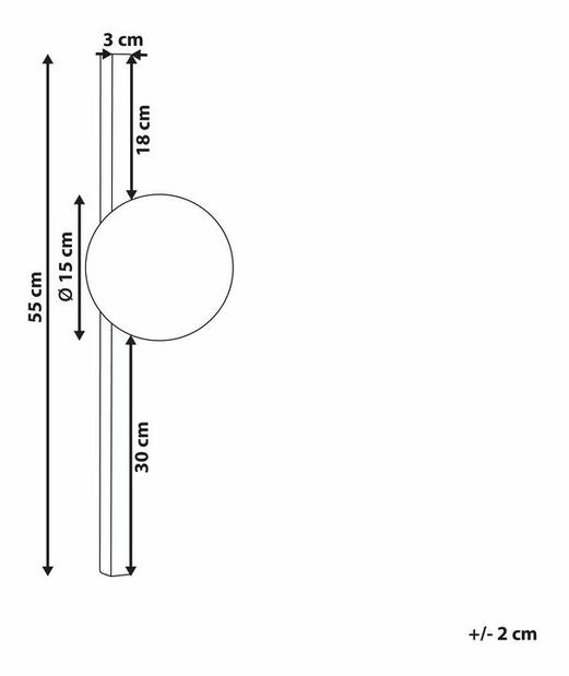 Nástěnné svítidlo 1 Iza (černá)