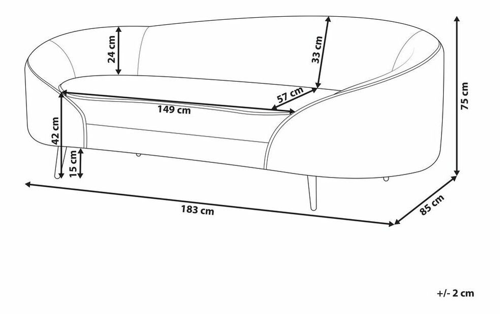 Pohovka trojsedačka Samella (oranžová)