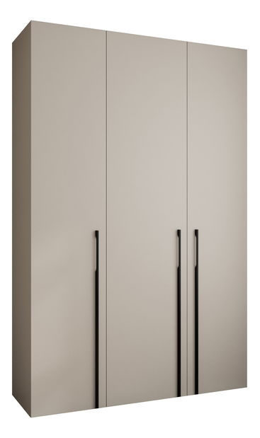 Šatní skříň 160 cm Carmela 50-3 (kašmír + černá)
