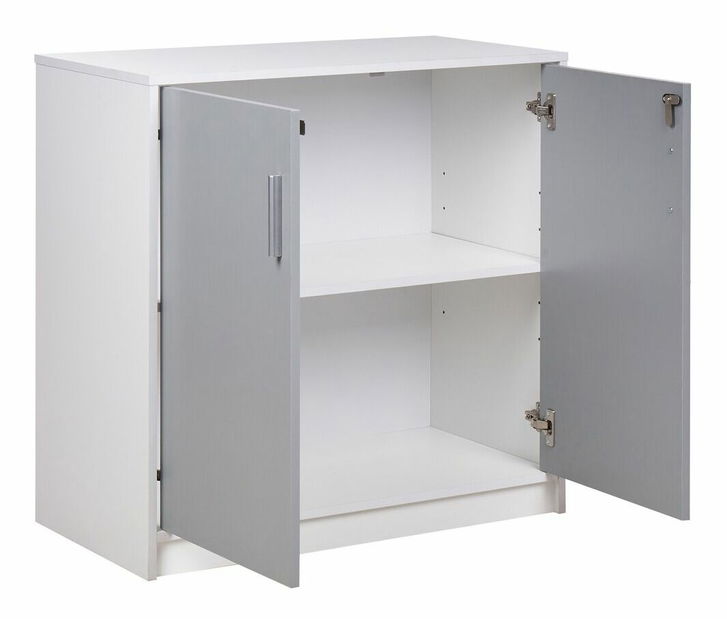  Skříňka Zirkone (bílá + šedá)