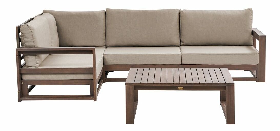 Zahradní sestava Timza (mahagonové hnědé dřevo)