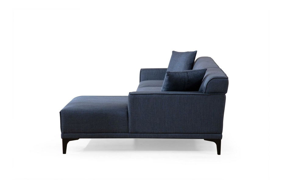 Rohová sedačka Petrafonzo (P) (modrá + černá)