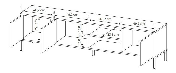 TV stolek/skříňka Danton 203 3D (béžová)