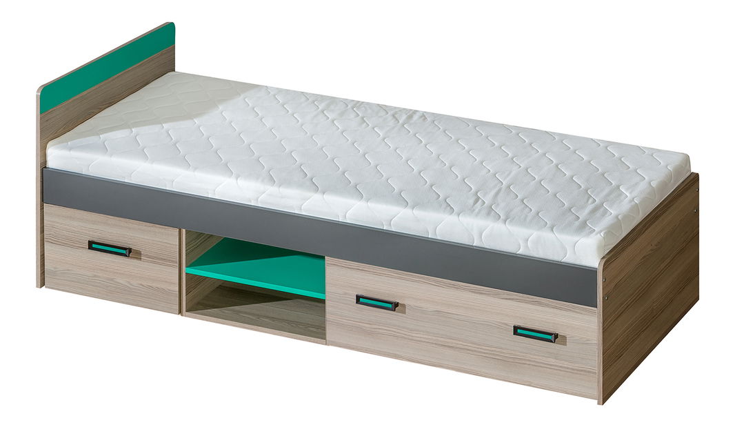 Jednolůžková postel 80 cm Ulmo U7 (s roštem a úl. prostorem)