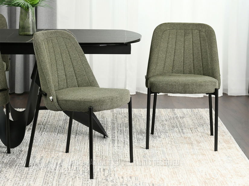 Židle Ella (zelená + černá)
