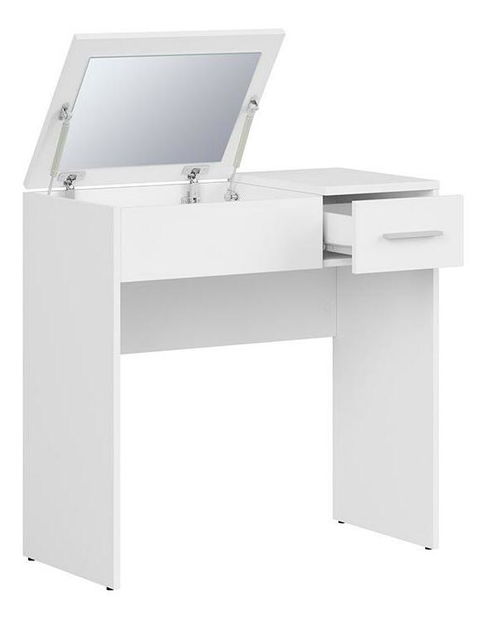 Toaletní stolek BRW Nepo Plus 40 (bílá) (se zrcadlem) (s úl. prostorem)