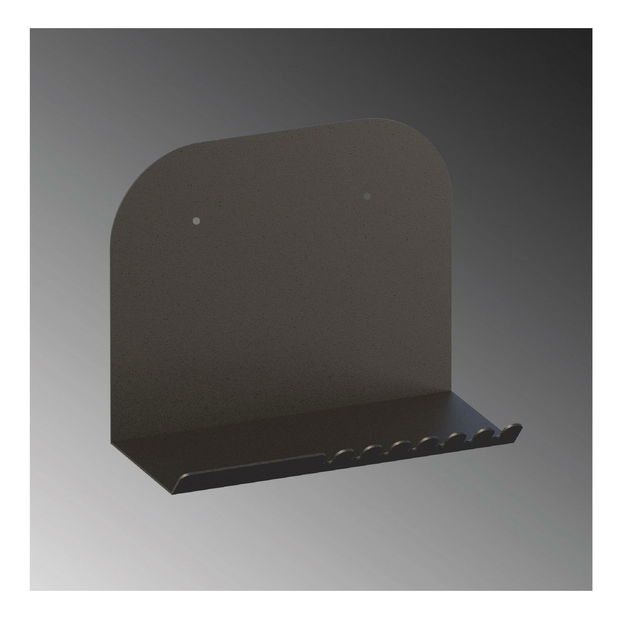 Nástěnná police Shortia 2 (černá)