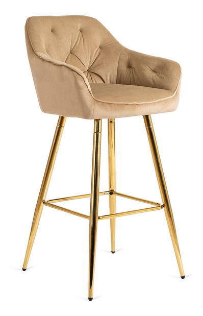 Barová židle Solicitamos (béžová + zlatá) *výprodej