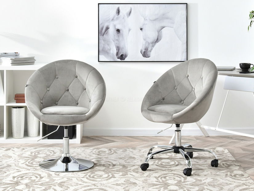 Křeslo Lush 4 (šedá + chromová)