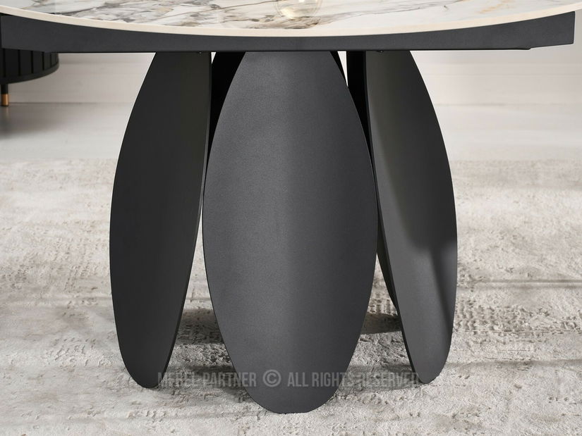 Jídelní stůl Facilidades (mramor + černá)