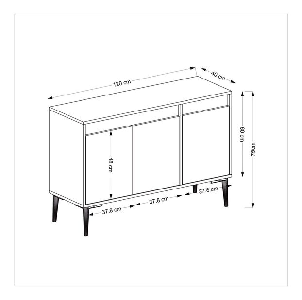 Skříňka Kasuma (dub safírový + antracit)