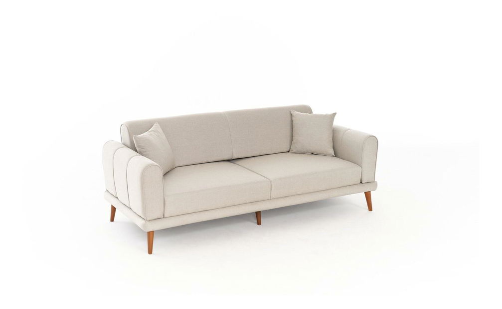 Pohovka trojsedačka Sorenella (krémová + ořech)