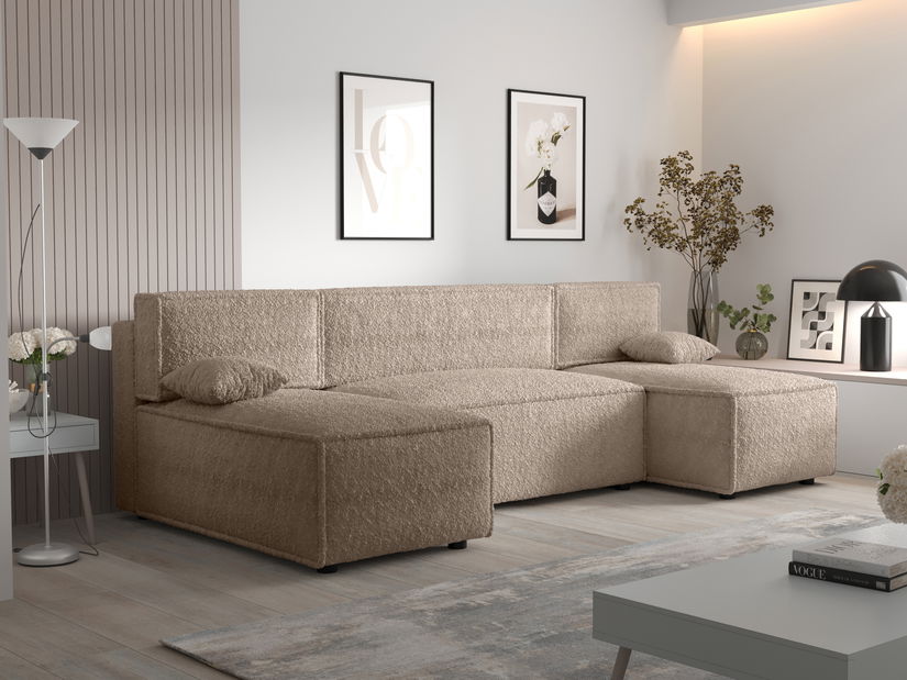 Rohová sedací souprava U Mirage U Sed (tmavě hnědá)