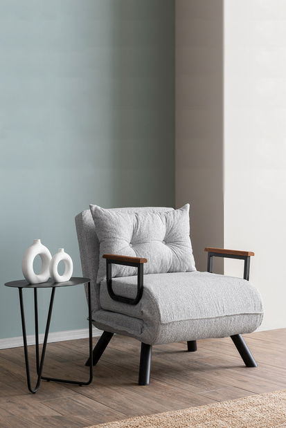 Rozkládací křeslo Sandy (šedá)