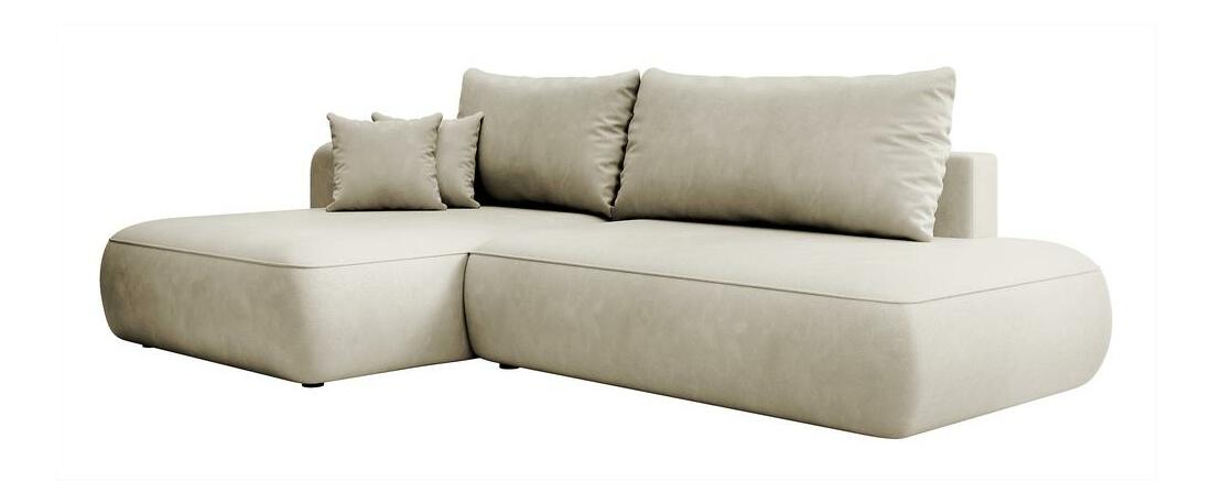 Rohová sedací souprava Fergie (L) (béžovošedá světlá + černá)