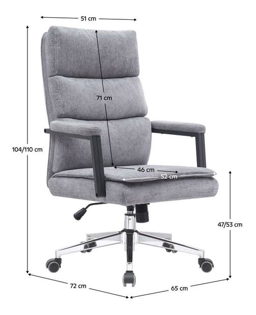 Kancelářské křeslo Zonnos(šedá + chrom)