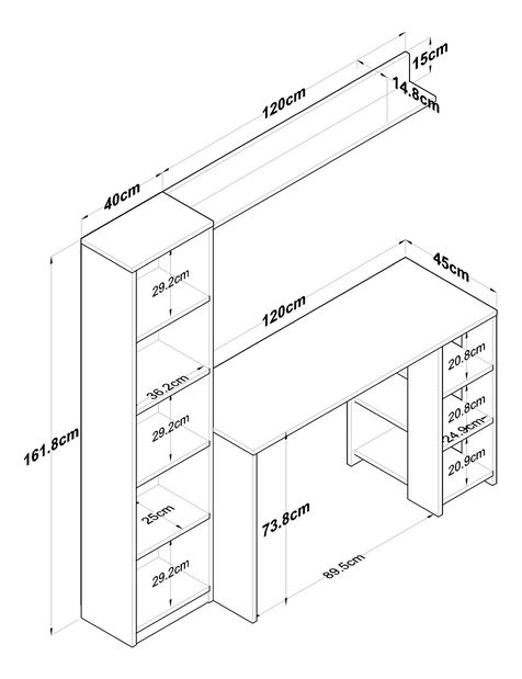PC stolek Haiti 116 (Ořech + Antracit)