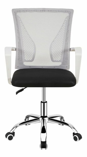 Kancelářské křeslo ISOLDA (šedá + černá + bílá + chrom)